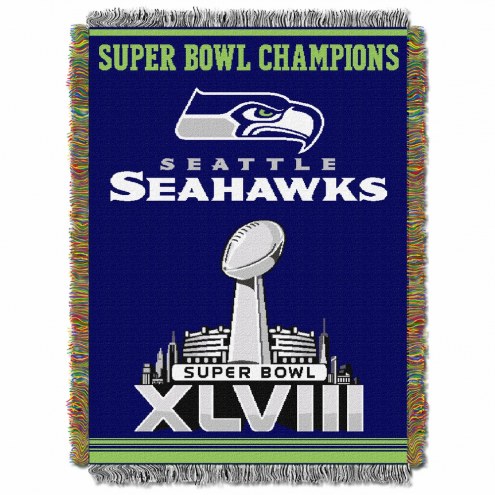 Seattle Seahawks Commemorative Champs Throw Blanket