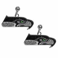 Seattle Seahawks Crystal Stud Earrings