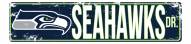 Seattle Seahawks Distressed Metal Street Sign