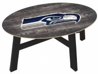 Seattle Seahawks Distressed Wood Coffee Table