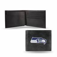 Seattle Seahawks Embroidered Leather Billfold Wallet