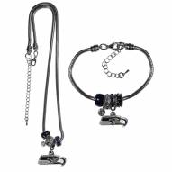 Seattle Seahawks Euro Bead Necklace & Bracelet Set