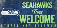 Seattle Seahawks Fans Welcome Wood Sign