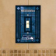 Seattle Seahawks Glass Single Light Switch Plate Cover