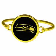Seattle Seahawks Gold Tone Bangle Bracelet