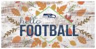 Seattle Seahawks Hello Football 6" x 12" Wall Art