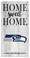 Seattle Seahawks Home Sweet Home Whitewashed 6" x 12" Sign