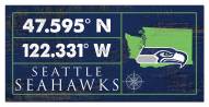 Seattle Seahawks Horizontal Coordinate 6" x 12" Sign