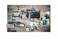 Seattle Seahawks I Love My Family Clip Frame