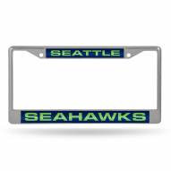 Seattle Seahawks Laser Rico Chrome License Plate Frame