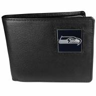 Seattle Seahawks Leather Bi-fold Wallet in Gift Box