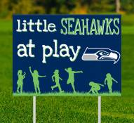 Seattle Seahawks Little Fans at Play 2-Sided Yard Sign