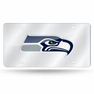 Seattle Seahawks NFL Silver Laser License Plate
