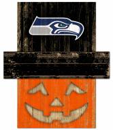 Seattle Seahawks Pumpkin Head Sign