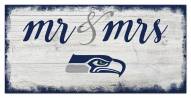 Seattle Seahawks Script Mr. & Mrs. Sign