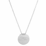 Seattle Seahawks Silver Necklace with Round Pendant