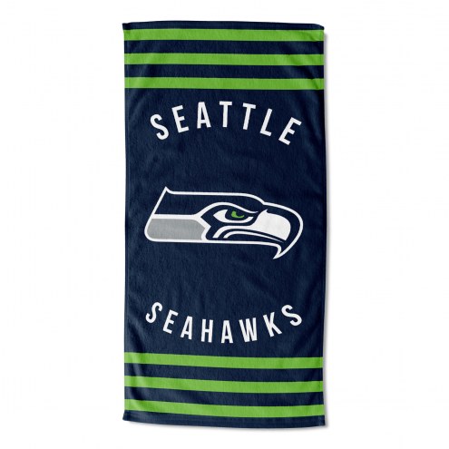 Seattle Seahawks Stripes Beach Towel