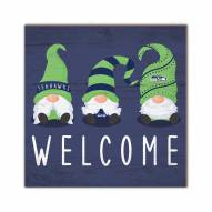 Seattle Seahawks Welcome Gnomes 10" x 10" Sign