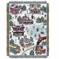 Snowy Village Throw Blanket