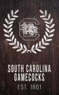 South Carolina Gamecocks 11" x 19" Laurel Wreath Sign
