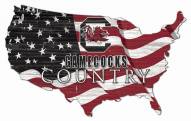 South Carolina Gamecocks 15" USA Flag Cutout Sign