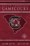 South Carolina Gamecocks 17" x 26" Coordinates Sign