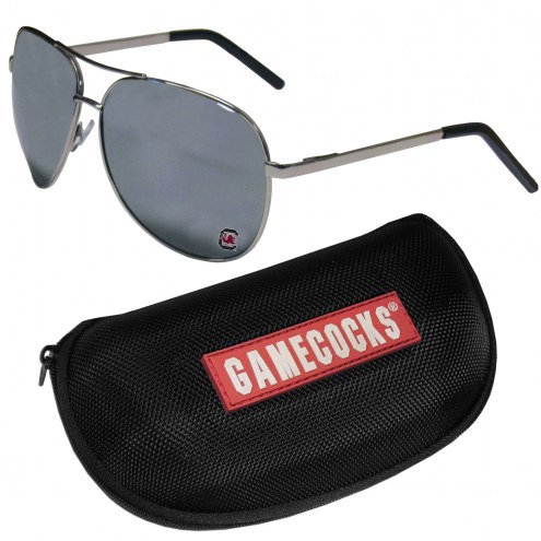 South Carolina Gamecocks Aviator Sunglasses and Zippered Carrying Case