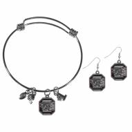 South Carolina Gamecocks Dangle Earrings & Charm Bangle Bracelet Set