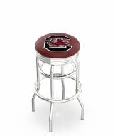 South Carolina Gamecocks Double Ring Swivel Barstool with Ribbed Accent Ring