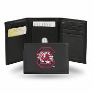 South Carolina Gamecocks Embroidered Leather Tri-Fold Wallet