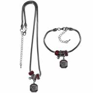 South Carolina Gamecocks Euro Bead Necklace & Bracelet Set