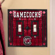 South Carolina Gamecocks Glass Double Switch Plate Cover