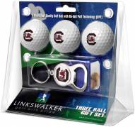 South Carolina Gamecocks Golf Ball Gift Pack with Key Chain