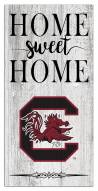 South Carolina Gamecocks Home Sweet Home Whitewashed 6" x 12" Sign