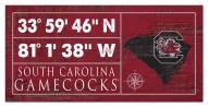 South Carolina Gamecocks Horizontal Coordinate 6" x 12" Sign