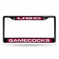 South Carolina Gamecocks Laser Black License Plate Frame