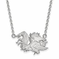 South Carolina Gamecocks Sterling Silver Large Pendant Necklace