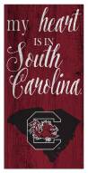 South Carolina Gamecocks My Heart State 6" x 12" Sign