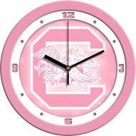 South Carolina Gamecocks Pink Wall Clock