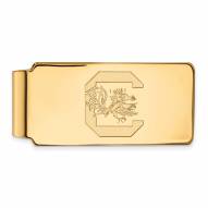 South Carolina Gamecocks Sterling Silver Gold Plated Money Clip