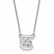 South Carolina Gamecocks Sterling Silver Small Pendant Necklace