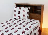 South Carolina Gamecocks White Bed Sheets
