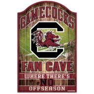 South Carolina Gamecocks Fan Cave Wood Sign