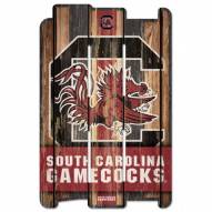 South Carolina Gamecocks Wood Fence Sign