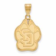 South Dakota Coyotes NCAA Sterling Silver Gold Plated Large Pendant