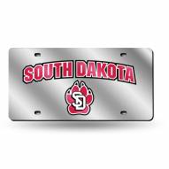 South Dakota Coyotes Silver Laser Cut License Plate