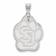 South Dakota Coyotes Sterling Silver Extra Large Pendant