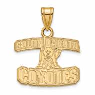 South Dakota Coyotes Sterling Silver Gold Plated Small Pendant