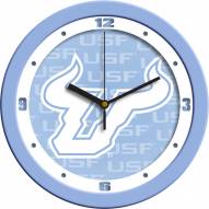 South Florida Bulls Baby Blue Wall Clock