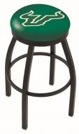 South Florida Bulls Black Swivel Bar Stool with Accent Ring
